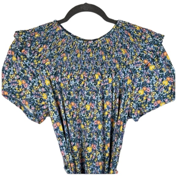 Boden Petite Smocked Yoke Jersey Floral Midi Dress Size 8P - Picture 6 of 12